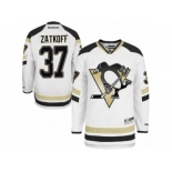 Men's Reebok Pittsburgh Penguins #37 Jeff Zatkoff Premier White 2014 Stadium Series NHL Jersey