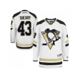 Men's Reebok Pittsburgh Penguins #43 Conor Sheary Premier White 2014 Stadium Series NHL Jersey