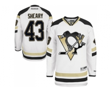 Men's Reebok Pittsburgh Penguins #43 Conor Sheary Premier White 2014 Stadium Series NHL Jersey