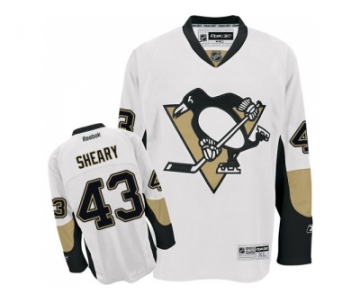 Men's Reebok Pittsburgh Penguins #43 Conor Sheary Premier White Away NHL Jersey