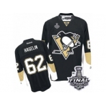 Men's Reebok Pittsburgh Penguins #62 Carl Hagelin Premier Black Home 2017 Stanley Cup Final NHL Jersey