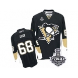 Men's Reebok Pittsburgh Penguins #68 Jaromir Jagr Authentic Black Home 2017 Stanley Cup Final NHL Jersey