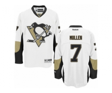 Men's Reebok Pittsburgh Penguins #7 Joe Mullen Authentic White Away NHL Jersey