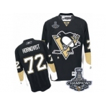 Men's Reebok Pittsburgh Penguins #72 Patric Hornqvist Premier Black Home 2017 Stanley Cup Champions NHL Jersey