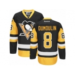 Men's Reebok Pittsburgh Penguins #8 Brian Dumoulin Premier Black Gold Third NHL Jersey