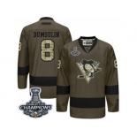 Men's Reebok Pittsburgh Penguins #8 Brian Dumoulin Premier Green Salute to Service 2017 Stanley Cup Champions NHL Jersey