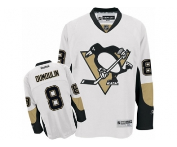 Men's Reebok Pittsburgh Penguins #8 Brian Dumoulin Premier White Away NHL Jersey