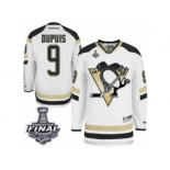 Men's Reebok Pittsburgh Penguins #9 Pascal Dupuis Authentic White 2014 Stadium Series 2017 Stanley Cup Final NHL Jersey