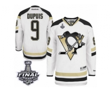 Men's Reebok Pittsburgh Penguins #9 Pascal Dupuis Authentic White 2014 Stadium Series 2017 Stanley Cup Final NHL Jersey