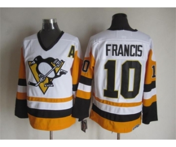 NHL Pittsburgh Penguins #10 Francis Throwback white-yellow jerseys