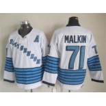 NHL Pittsburgh Penguins #71 Evgeni Malkin Throwback white jerseys