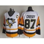 NHL Pittsburgh Penguins #87 Sidney Crosby Throwback white-yellow jerseys