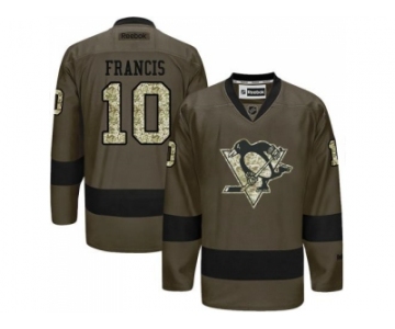 Pittsburgh Penguins #10 Ron Francis Green Salute to Service Stitched NHL Jersey