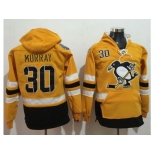 Pittsburgh Penguins #30 Matt Murray Gold Sawyer Hooded Sweatshirt 2017 Stadium Series Stitched NHL Jersey