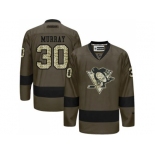 Pittsburgh Penguins #30 Matt Murray Green Salute to Service Stitched NHL Jersey