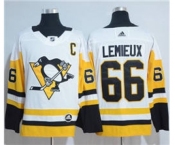 Pittsburgh Penguins #66 Mario Lemieux White Road Stitched Hockey Jersey