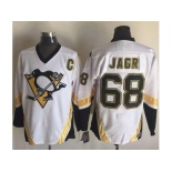 Pittsburgh Penguins #68 Jaromir Jagr White CCM Throwback Stitched NHL Jersey