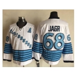 Pittsburgh Penguins #68 Jaromir Jagr White Light Blue CCM Throwback Stitched NHL Jersey