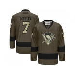 Pittsburgh Penguins #7 Joe Mullen Green Salute to Service Stitched NHL Jersey