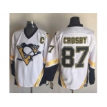 Pittsburgh Penguins #87 Sidney Crosby White CCM Throwback Stitched NHL Jersey