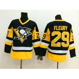 nhl jerseys pittsburgh penguins #29 fleury m&n black