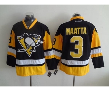 nhl jerseys pittsburgh penguins #3 maatta black-yellow[maatta]