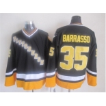 nhl jerseys pittsburgh penguins #35 barrasso black-yellow[new]