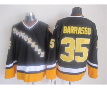 nhl jerseys pittsburgh penguins #35 barrasso black-yellow[new]