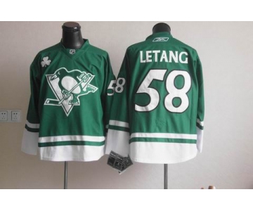 nhl jerseys pittsburgh penguins #58 letang green