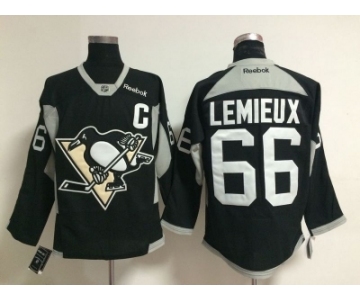 nhl jerseys pittsburgh penguins #66 lemieux black [new]