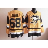 nhl jerseys pittsburgh penguins #68 jagr m&n yellow