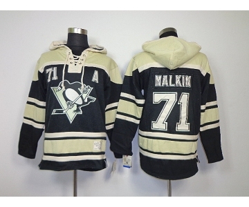 nhl jerseys pittsburgh penguins #71 malkin black-cream[pullover hooded sweatshirt patch A]