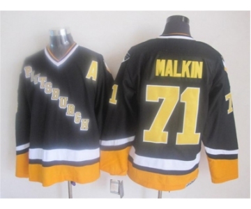 nhl jerseys pittsburgh penguins #71 malkin black-yellow[new]