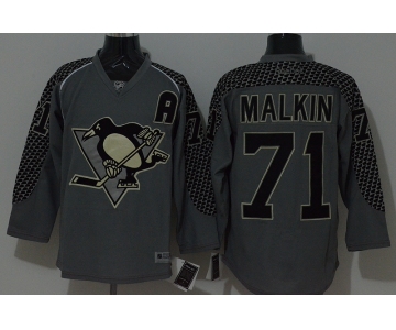 nhl jerseys pittsburgh penguins #71 malkin grey [charcoal cross check]