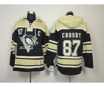 nhl jerseys pittsburgh penguins #87 crosby black-cream[pullover hooded sweatshirt patch c]