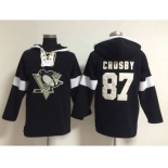 nhl jerseys pittsburgh penguins #87 crosby black-white[pullover hooded sweatshirt]