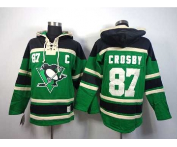 nhl jerseys pittsburgh penguins #87 crosby green[pullover hooded sweatshirt patch c]