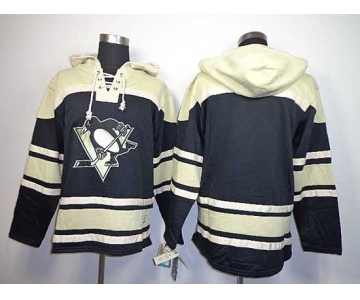 nhl jerseys pittsburgh penguins blank black-cream[pullover hooded sweatshirt]