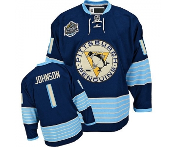 nhl pittsburgh penguins #1 johnson blue [2011 winter classic]