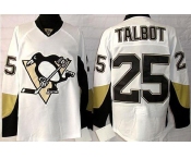 nhl pittsburgh penguins #25 talbot white