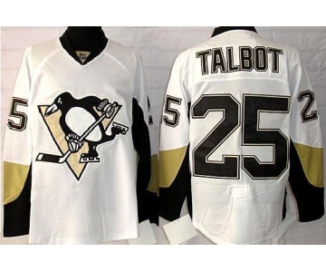 nhl pittsburgh penguins #25 talbot white