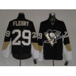 nhl pittsburgh penguins #29 fleury black