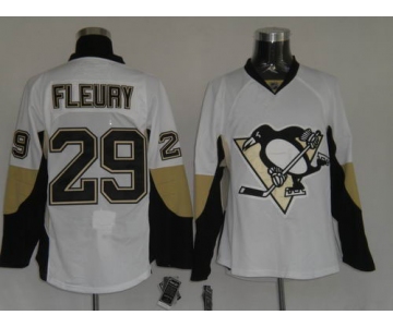 nhl pittsburgh penguins #29 fleury white