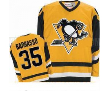 nhl pittsburgh penguins #35 borrasso m&n yellow