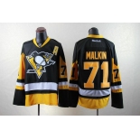 nhl pittsburgh penguins #71 malkin m&n black