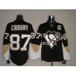 nhl pittsburgh penguins #87 crosby  black