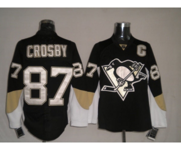 nhl pittsburgh penguins #87 crosby  black