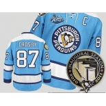 nhl pittsburgh penguins #87 crosby lt.blue winter classic