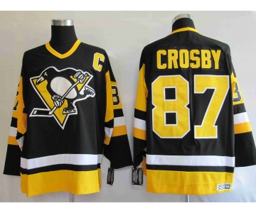 nhl pittsburgh penguins #87 crosby m&n black