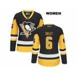 Women's Pittsburgh Penguins #6 Trevor Daley Reebok Black Premier Jersey